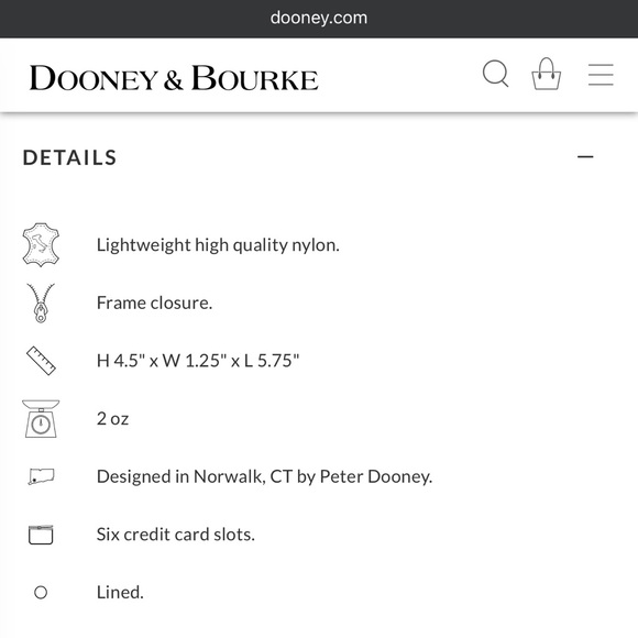 EUC Dooney & Bourke Nylon Large Framed Coin Purse - Picture 5 of 5